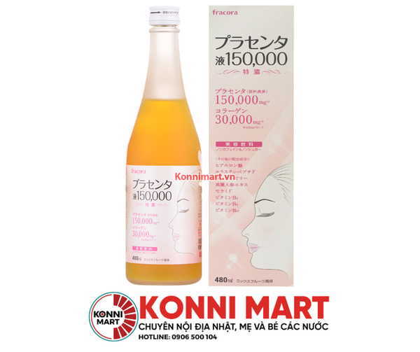 Nước uống đẹp da Fracora (Collagen 30.000mg, nhau thai 150.000mg)