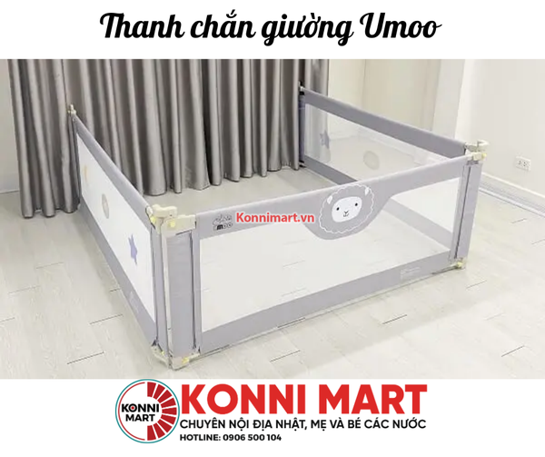 Thanh chắn giường Umoo 160/180/200cm (bộ)