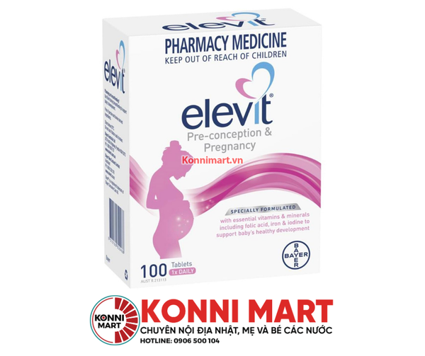 Vitamin tổng hợp Elevit Úc cho bà bầu & sau sinh 100 viên