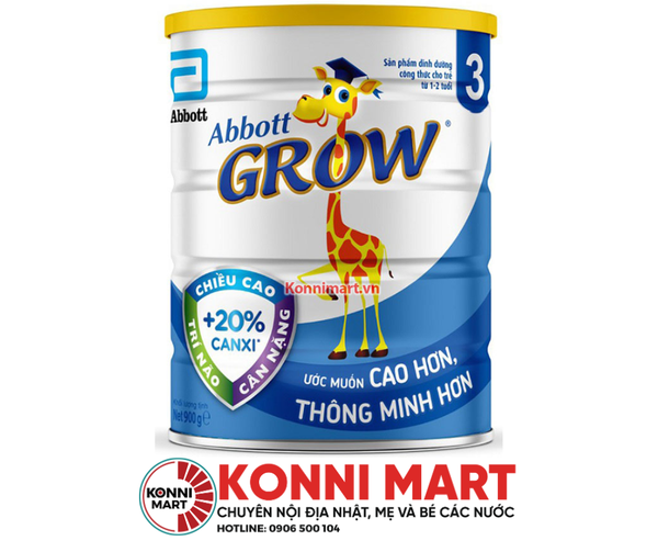 Sữa bột Abbott Grow 3 (1-2y) 900g