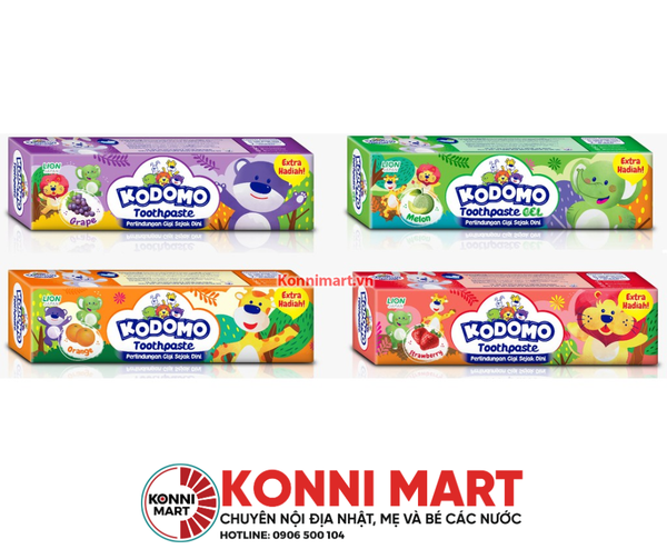 Kem đánh răng Kodomo bé từ 2 tuổi
