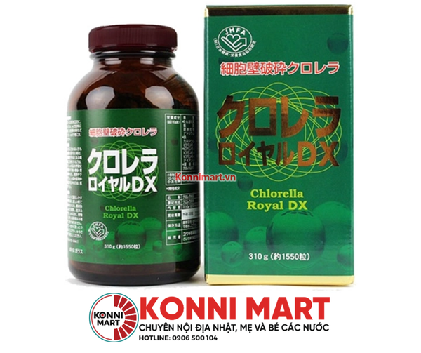 Tảo lục Chlorella Royal DX hộp 1550 viên (320G)