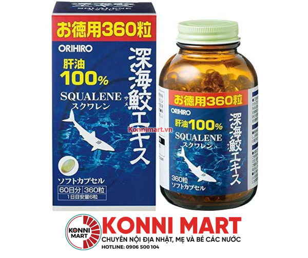 Viên uống dầu gan cá mập Orihiro Squalene