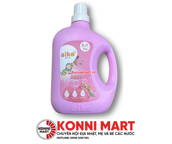 Nước Giặt Xả Aiko Hương Dịu Nhẹ - Màu Hồng