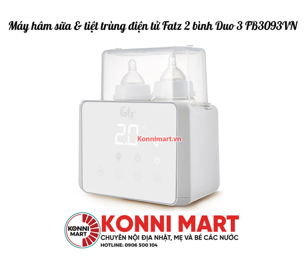Máy hâm sữa & tiệt trùng điện tử Fatz 2 bình Duo 3 FB3093VN