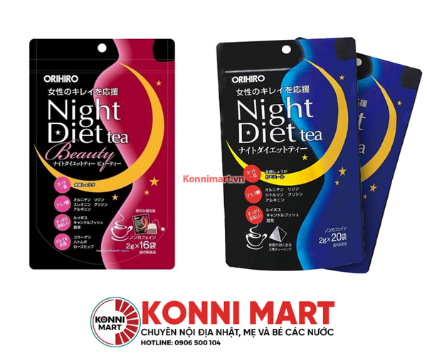 Trà giảm cân ban đêm của Nhật Orihiro Night Diet Tea Beauty