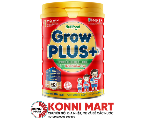 Sữa Grow Plus đỏ 900g cho bé trên 1 tuổi