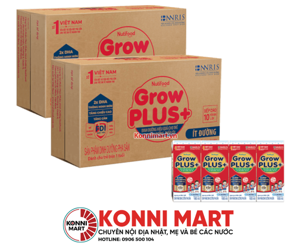 Sữa nước Nutifood Growplus+ ít đường 110ml/180ml