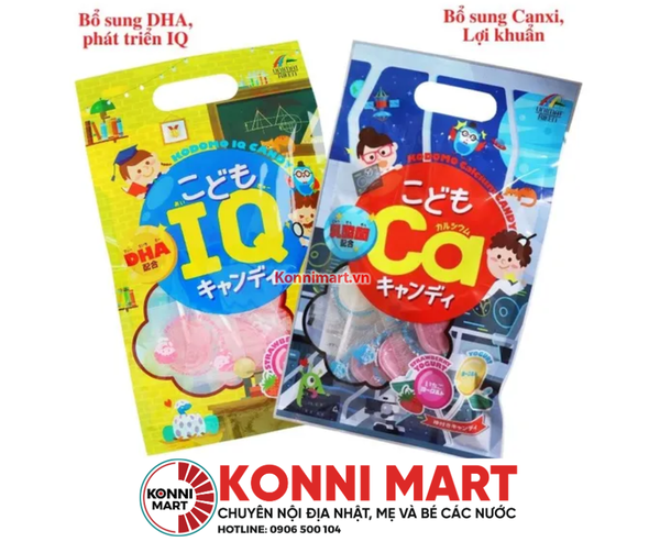 Kẹo mút bổ sung Canxi/IQ Nhật Kodomo - gói 10 cây