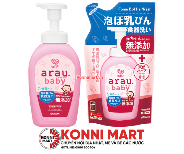 Nước rửa bình Arau