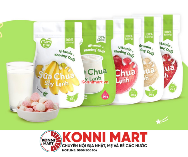 Sữa chua sấy lạnh Mămmy chống hóc, bổ sung vitamin cho bé từ 6 tháng tuổi (túi 20g)