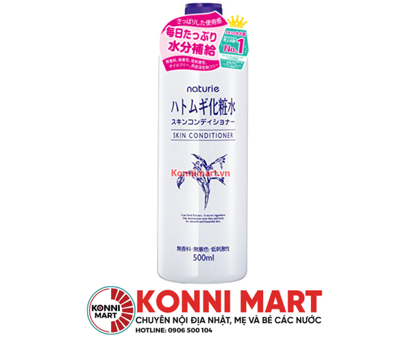 Nước hoa hồng Naturie Hatomugi Skin Conditioner 500mL
