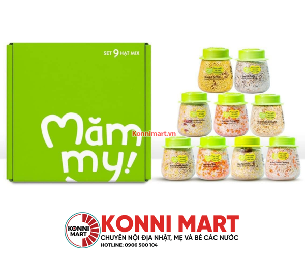 Hạt mix sẵn Mămmy nấu cháo bổ sung chất dinh dưỡng cho bé ăn dặm trên 6 tháng,