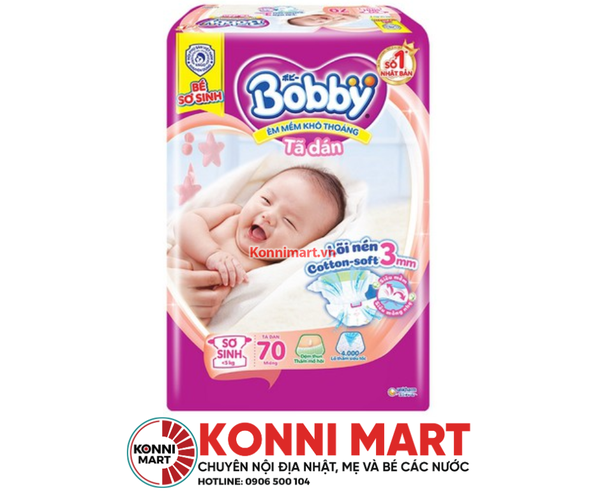 Bỉm dán Bobby XS70 (<5kg)