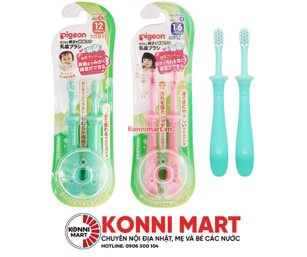 Set 2 bàn chải Pigeon cho bé