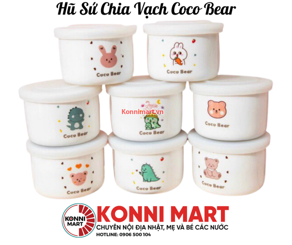 Hũ Sứ Chia Vạch Coco Bear