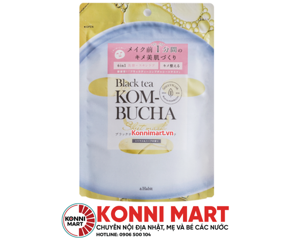 Mặt nạ trà đen Kom-Bucha 6 in 1 (5 miếng)