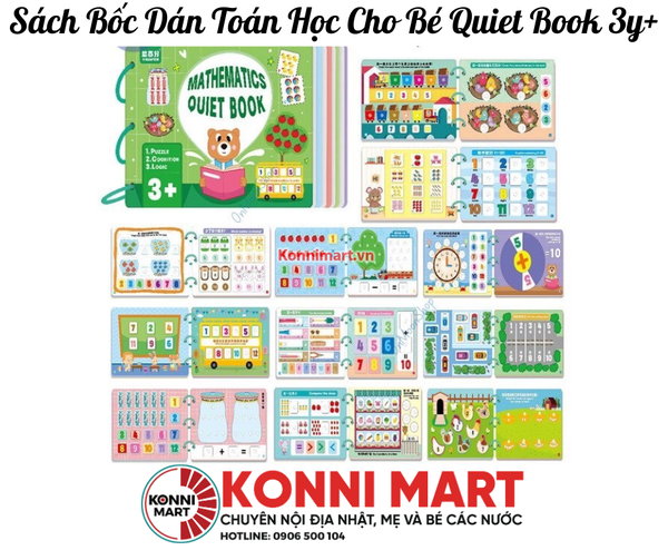 Sách Bốc Dán Toán Học Cho Bé Quiet Book 3y+