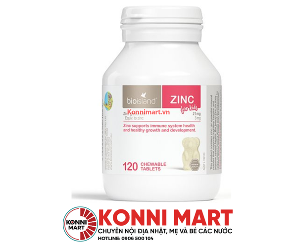 Kẽm Bio island Úc 120 viên (từ 1 tuổi)