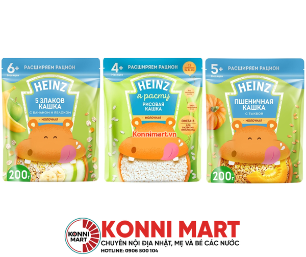 Bột ăn dặm Heinz của Nga nhiều vị (4M+)