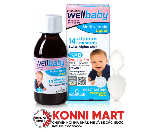 Siro Wellbaby Multi-Vitamin Liquid Anh 150ml (từ 6 tháng đến 4 tuổi)