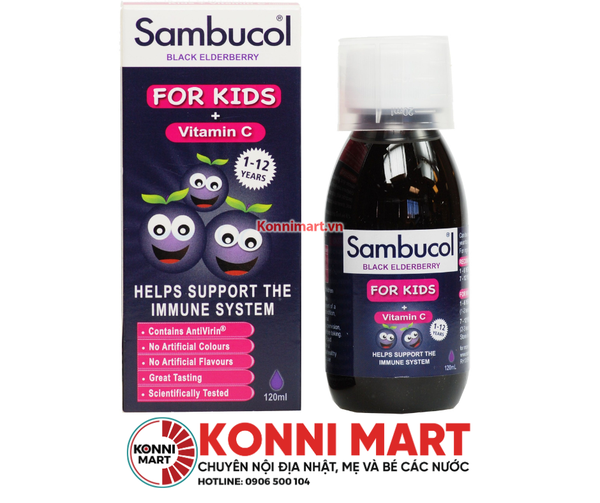 Siro Sambucol tăng đề kháng+vitamin C (từ 1 tuổi)