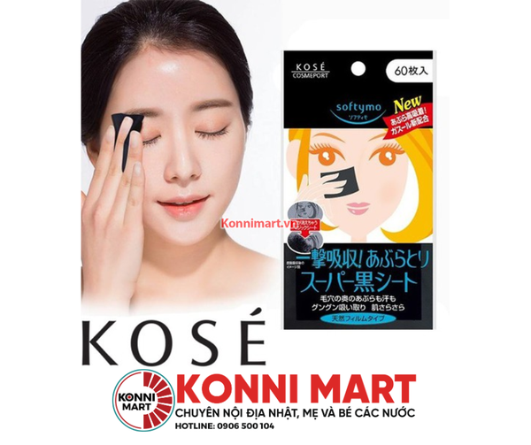 Giấy thấm dầu kose kháng khuẩn 60 tờ hàng nội địa nhật bản