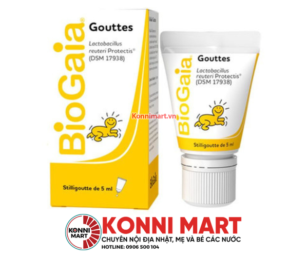 Men vi sinh BioGaia Pháp (dạng tuýt) 5ml (từ sơ sinh)