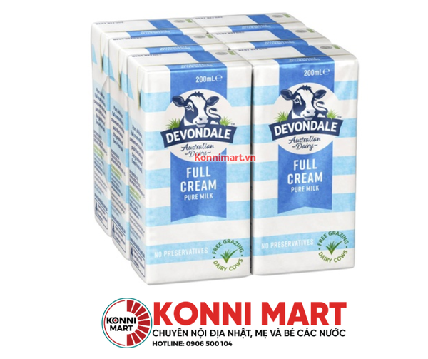 Sữa tươi nguyên kem Devondale Úc 200ml