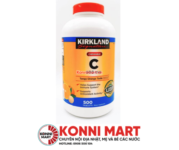 Kẹo ngậm/nhai Vitamin C Kirkland Mỹ 500 Viên
