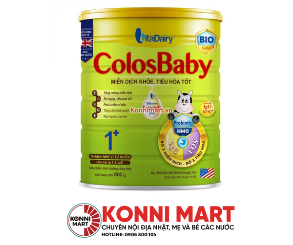 Sữa bột Colosbaby BIO Gold 1+tiêu hóa 800g( từ 1-2 tuổi)