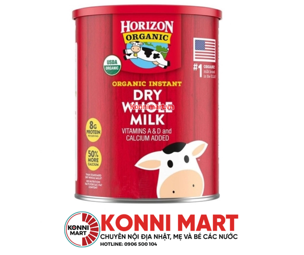 Sữa tươi dạng bột hữu cơ Horizon Mỹ 870g (trên 1 tuổi)