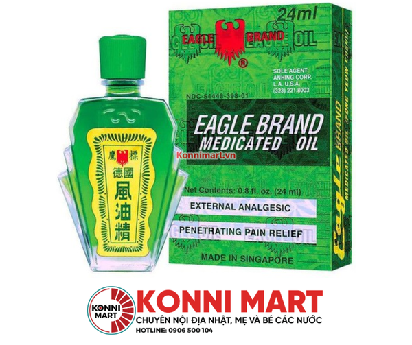 Dầu Gió Xanh 2 Nắp Eagle Brand (Mỹ) 24ml