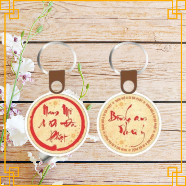 Móc khoá Combo 10c in danh hiệu A Di Đà Phật