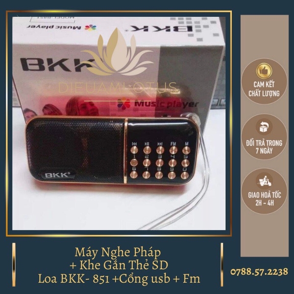 Máy nghe niệm Phật tụng kinh gắn thẻ 836s kèm thẻ 16G