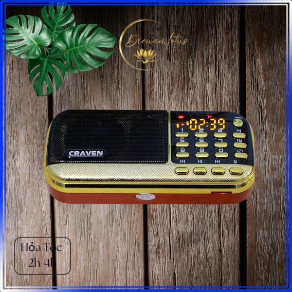Máy nghe pháp tụng kinh dùng thẻ nhớ usb Fm Craven 836s- DIỆU ÂM LOTUS