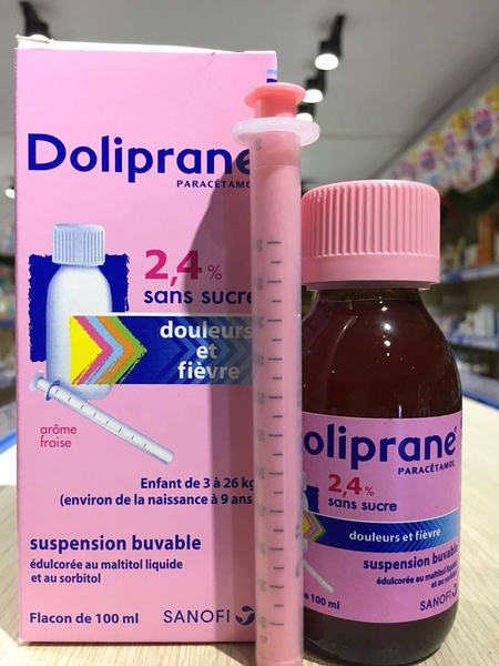 Siro hạ sốt Doliprane - Pháp 100ml