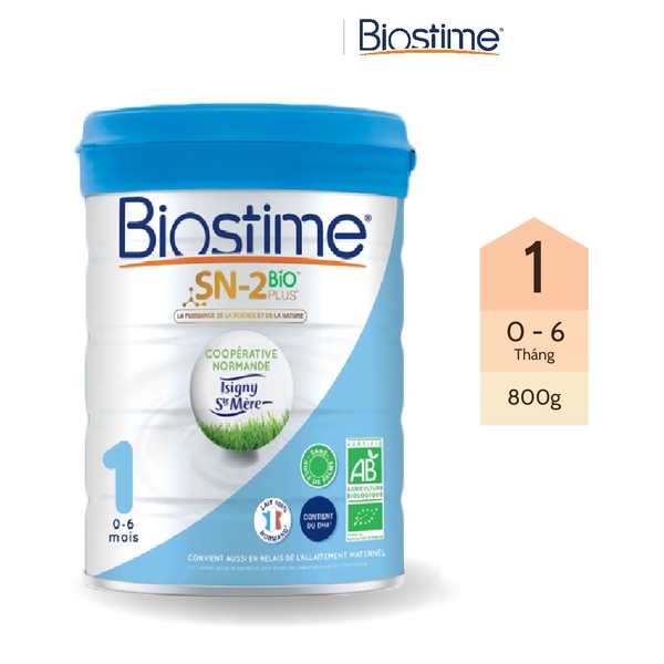 Sữa Biostime Organic SN-2 Bio Plus số  1 800g (0-6 tháng)