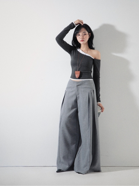 Seleen, Áo thun vai trễ chéo giả 2 lớp, WT0128