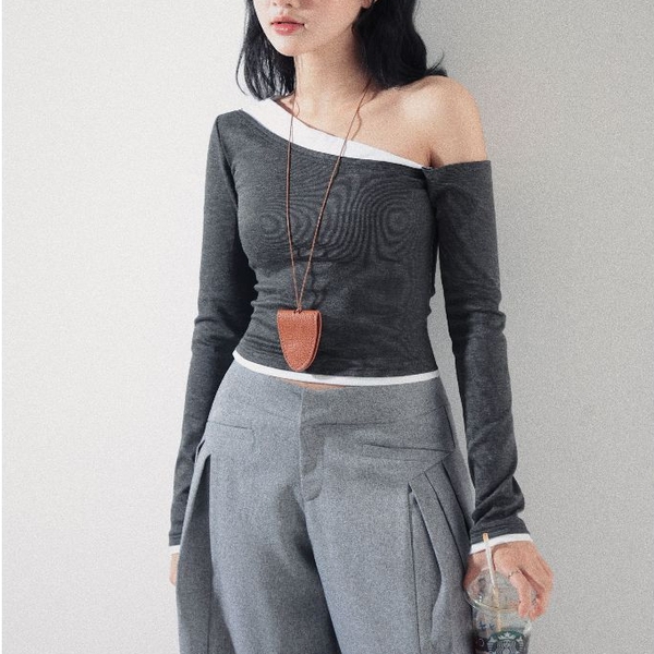 Seleen, Áo thun vai trễ chéo giả 2 lớp, WT0128