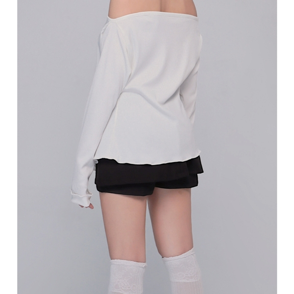 Molni, Áo thun trễ vai tay dài form rộng, WT0101