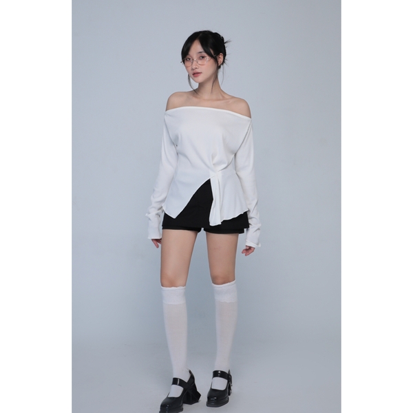 Molni, Áo thun trễ vai tay dài form rộng, WT0101