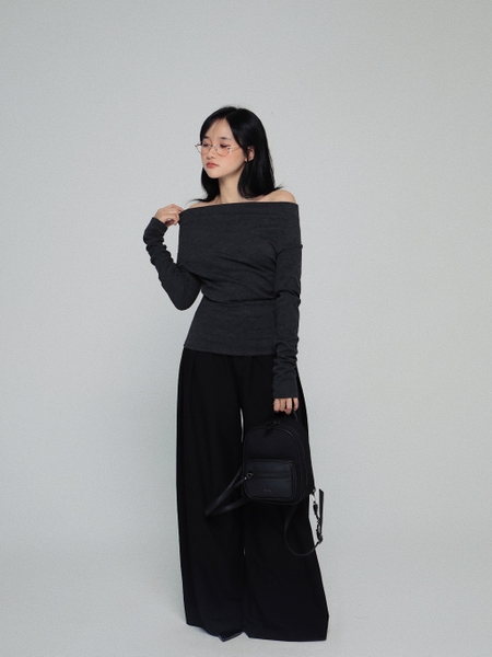 Seleen, Áo len mỏng co dãn tay dài vai ngang, WT0109