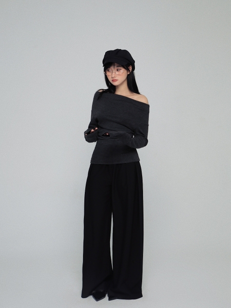 Seleen, Áo len mỏng co dãn tay dài vai ngang, WT0109