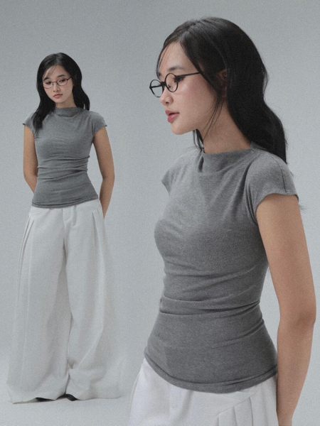 Seleen, Áo thun ôm body cổ lọ tay ngắn, WT0164