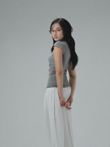Seleen, Áo thun ôm body cổ lọ tay ngắn, WT0164