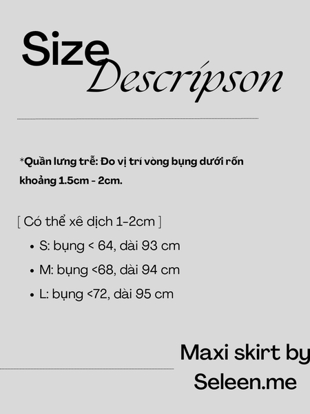 Seleen, Chân váy dài thiết kế vạt chéo thắt nơ bên hông, WB0166