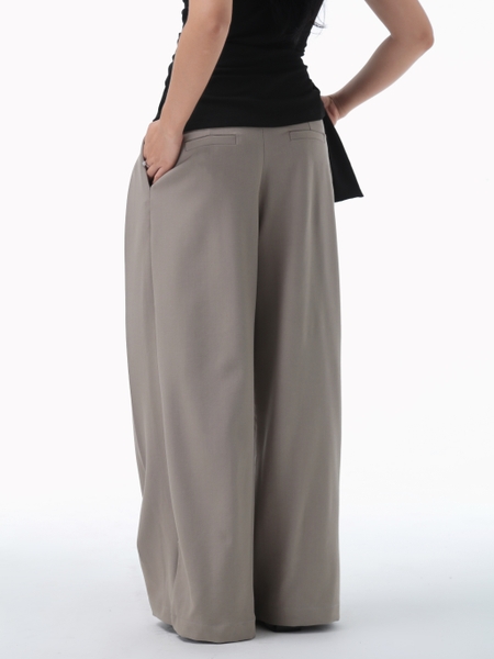 Seleen, Quần tây lưng cao ống rộng chi tiết chút cài ngang, WB0178