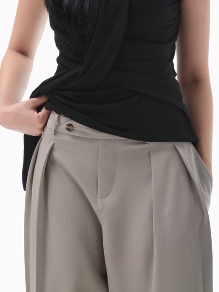 Seleen, Quần tây lưng cao ống rộng chi tiết chút cài ngang, WB0178