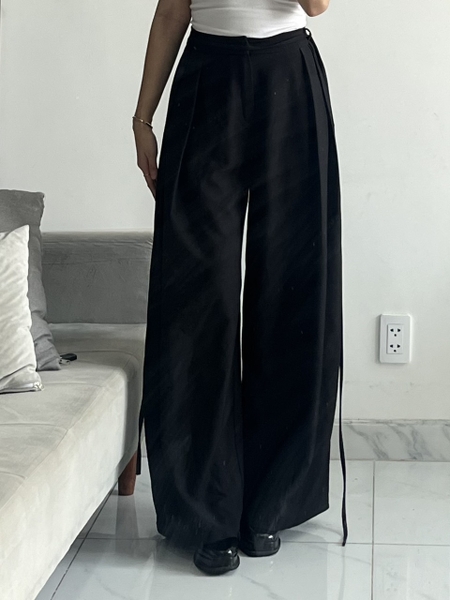 Seleen, Quần tây lưng cao ống rộng dày dặn không nhăn (kèm dây đai quần dài 2m), WB0010